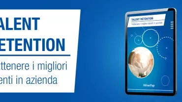Talent Retention con ipad e logo del book