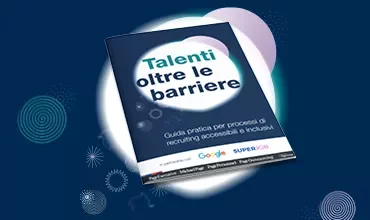 Copertina del libro 'Talenti oltre le barriere' su sfondo scuro con cerchi colorati.