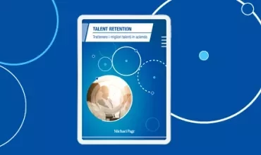 Immagine blu con ipad nel centro