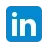 Logo di LinkedIn su sfondo blu.